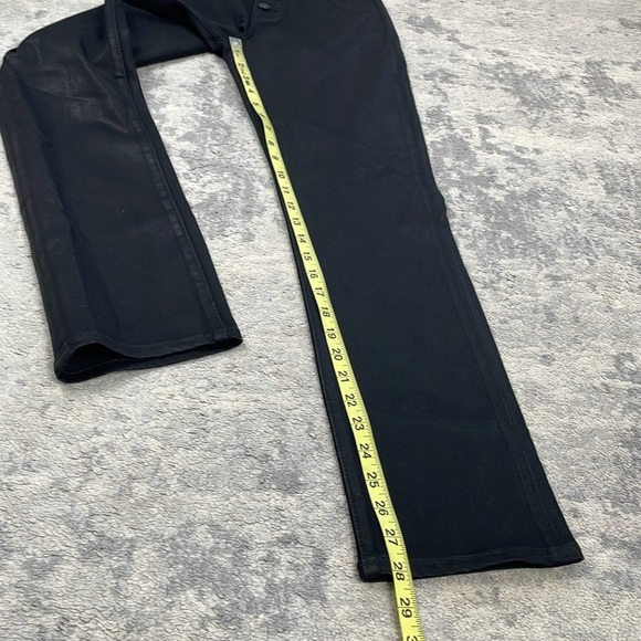 New Paige Accent Black Fog Luxe Coating Ultra High Rise Jeans Button Fly Sz 24 - Picture 10 of 14